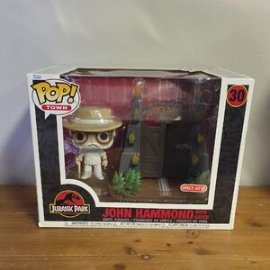 Funko Pop Town John Hammond with Brown and Green Gates